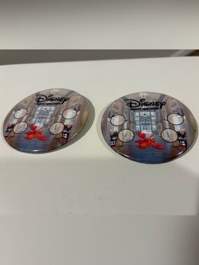 Disney Family Wellness Button Resort Pins Sebastian Caribbean Beach New Lot of 2